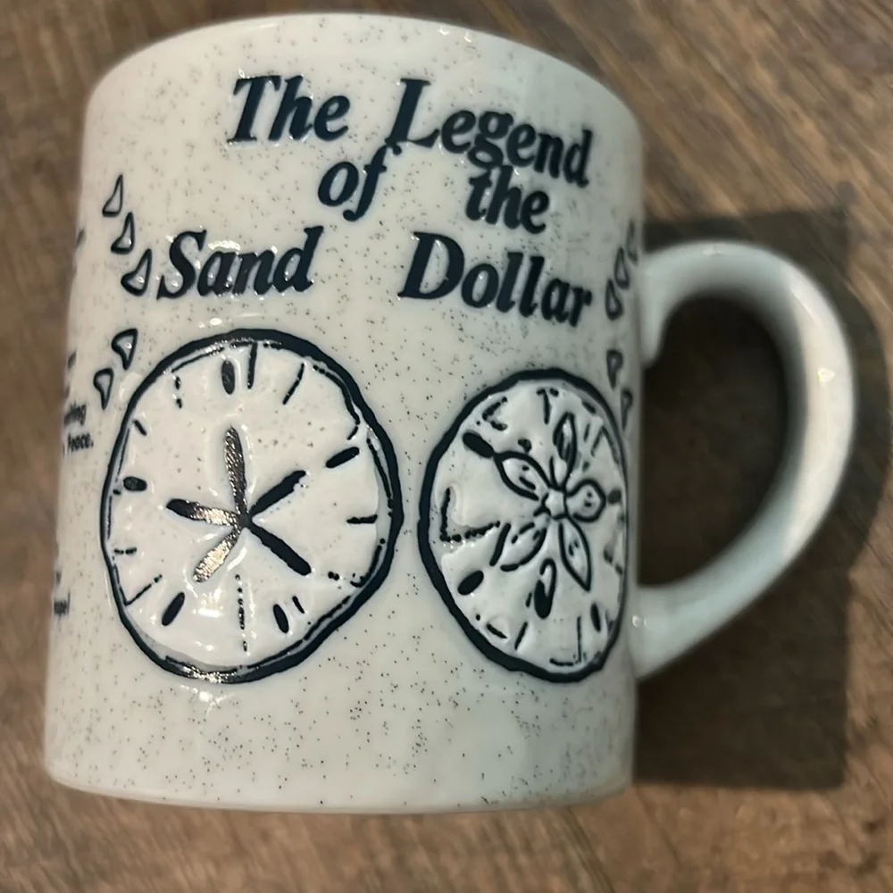 The Legend of Sand‎ Dollar Coffee Tea Mug Cup Vintage Nice Condition! Made Japan